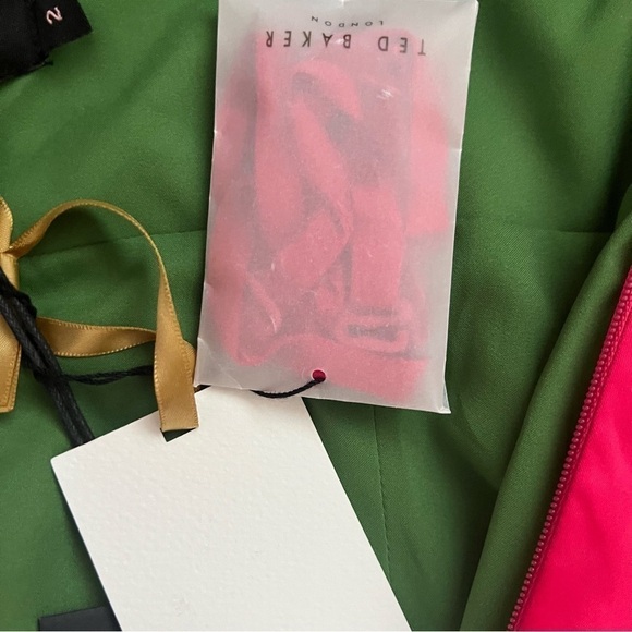 New Ted Baker Bight Pink Strapless/Straps Mini Dress, Size Ted 2 US 4 - Picture 5 of 7